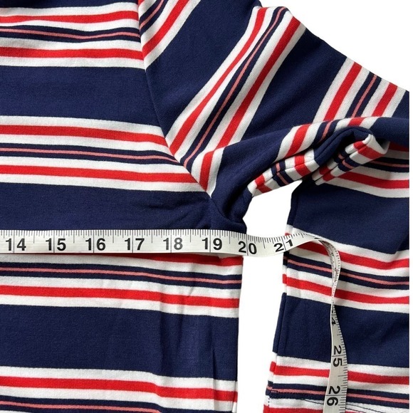 New Women’s La Blanca Sailor Stripe Lace Up V-Neck Tunic Size M - Picture 11 of 11